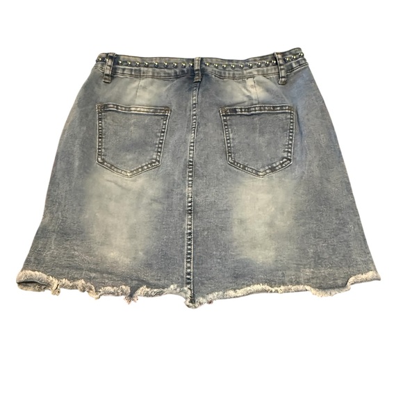Studded Denim Skirt - Picture 2 of 7